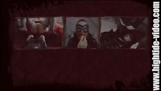 Nasty mistress smearing and eating shit