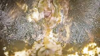 MILF smearing poop on her pussy and ass