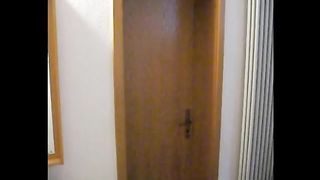 Big hot ass lady poops in the toilet