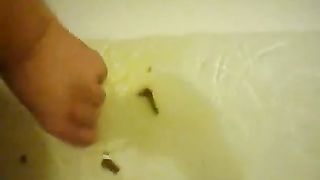 Fat muffin chubby lady pooping and pissing