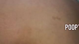 Poopy girl masturbates in solo