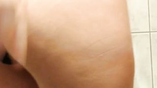 Creamy panty shit closeup