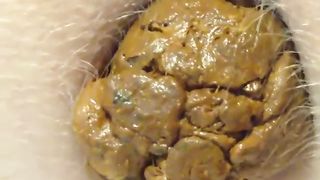 Cute girl pooping hot asshole