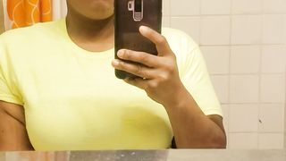 Sweet amateur ebony lady eating shit