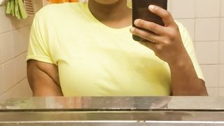 Sweet amateur ebony lady eating shit