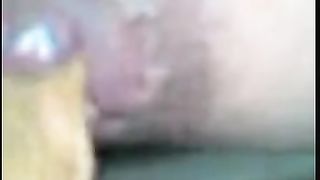 Closeup of amateur girl pooping