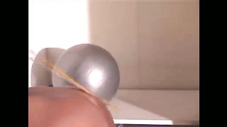 Beautiful brunette babe poops heavily for her slave