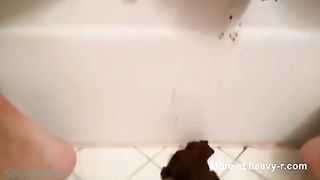 Stunning white panty poop show