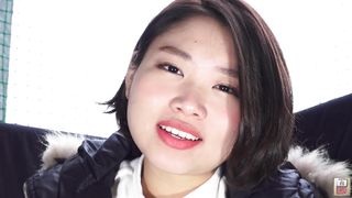 Cute pooping Japanese young girl