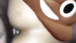 Slut enjoying anal fuck while pooping