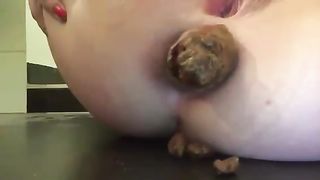 Big chunky ass drops thick load