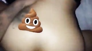 Ebony scat babe ass fucked by thick cock