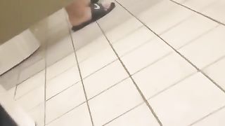 Caught pooping in the public girl's toilet