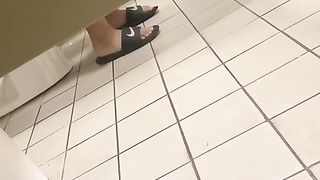 Caught pooping in the public girl's toilet