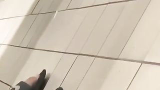 Caught pooping in the public girl's toilet