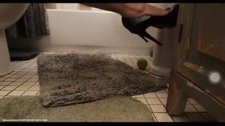 Girl screaming constipated poop