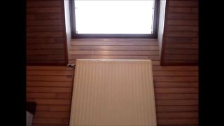 Sexy naked milf shitting on her legs