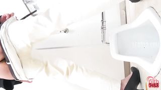 Japanese woman shits herself in the toilet