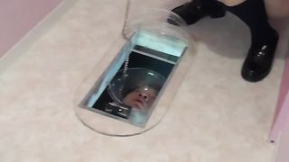 Beautiful Japanese teen girl poops for her slave