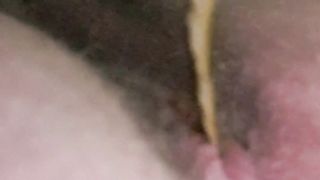 Closeup of dirty big booty lady poops