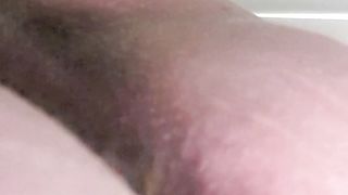 Closeup of dirty big booty lady poops