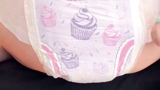 Sexy diaper bitch getting her poopy asshole fucked