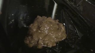 Nasty girl smearing in solo play