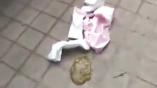 Outdoors pooping accident with desperate Japanese girl