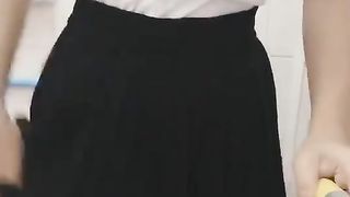 Hot hairy babe and her sexy poop