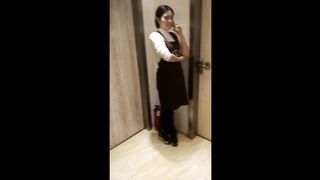 Japanese worker lady caught pooping