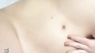 Hot blonde babe pooping closeup