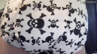 Cute panty and messy poop