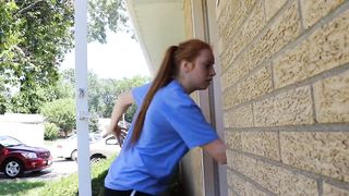 Jogging girl has an explosive case of diarrhea