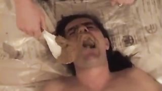 Dirty girlfriend pooping thick load on her lover