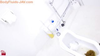Sexy Japanese Nurse in high heels pooping