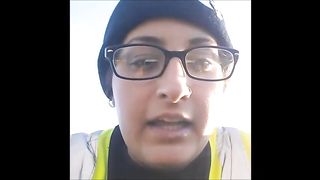 Woman shows her poops in the toilet