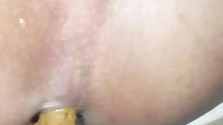 Closeup shit from big ass