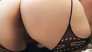 Shitting on her new dildo