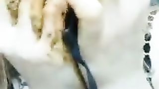 Licking dirty poop covered panties