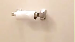 Cheeky dark lady shitting nicely closeup