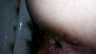 Messy sticky poop closeup