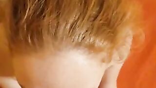 Young amateur blonde wife eating shit