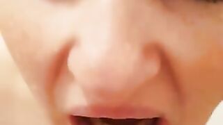 Gorgeous blonde amateur wife eating shit and drinking pee