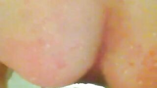 Chubby ass leaking tiny load