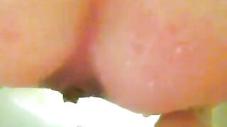 Chubby ass leaking tiny load