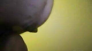 Chick with fat ass poops for her girlfriend