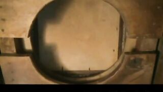 Cute round ass girl dropping hard poop