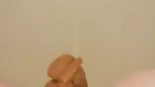 Dirty milf spread legs for piss and poo closeup in toilet