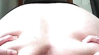 Mature lady teasing and pooping closeup