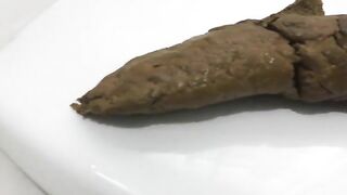 Cheeky bulky ass and hard poop